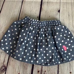 Polo Skirt sz 12M Polka Dot Denim Color